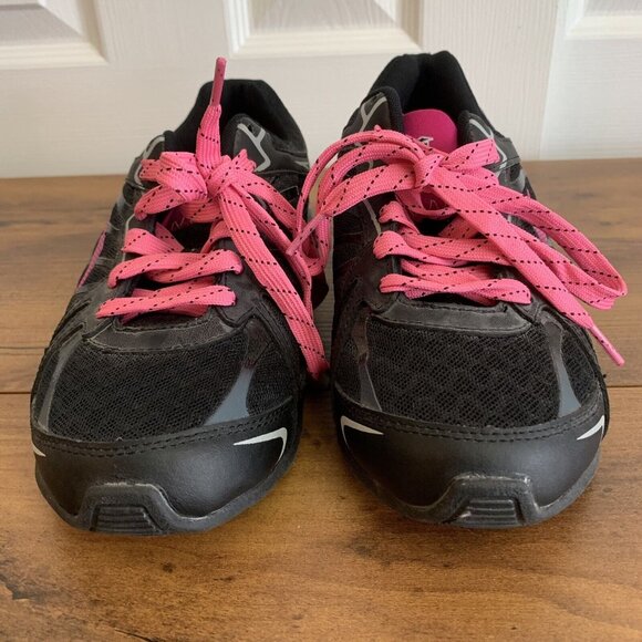 Womens Avia 7.5 Shock Absorbing Athletic Sneaker Shoe Kidcore Black Pink Shox - Picture 4 of 8